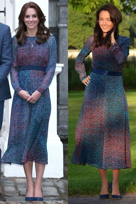 This Woman Replicates All of Kate Middleton's Outfits At a Fraction of the Cost - Redbook.com Kate Middleton Style Dresses, Kate Middleton Style Outfits, Looks Kate Middleton, Kate Middleton Hair, Kate Middleton Dress, Kate Middleton Pictures, Budget Outfits, Kate Middleton Outfits, Kate Dress