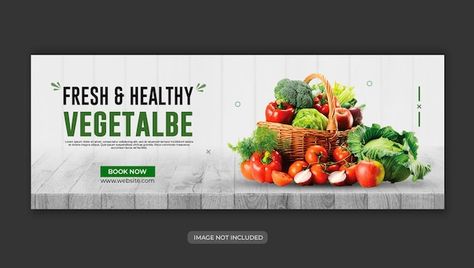 Grocery food vegetable sale promotional ... | Premium Psd #Freepik #psd #banner Grocery Banner, Website Banner Design, Graphic Design Tutorials Learning, Food Banner, Grocery Foods, Grocery Items, Website Banner, Illusion Art, Social Media Design Graphics