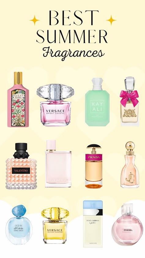 If youre looking for summer oerfume, then look no further. I have listed the best summer fragrances for women. From fruity, to fresh, to floral. These are guaranteed to fit all palettes. Summer Perfumes, Spring Perfume, Perfume Hacks, Koleksi Parfum, Summer Scents, Fresh Perfume, Summer Perfume, Fragrances Perfume Woman, Perfume Collection Fragrance