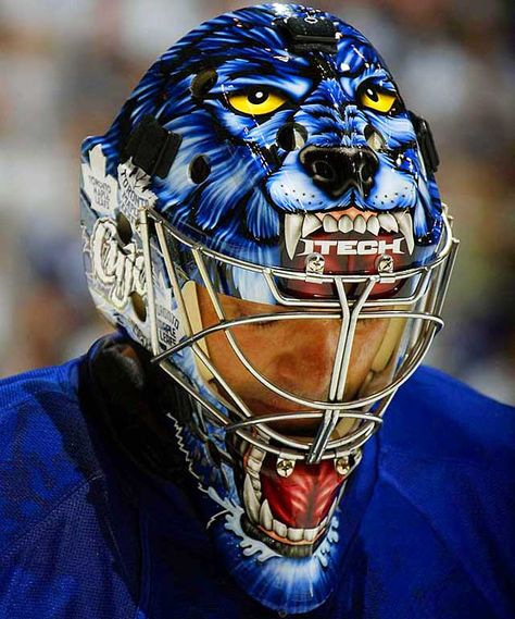 curtis joseph '08 goalie mask | toronto maple leafs hockey #nhl Found on .. http://wonderpiel.com/ Hockey Helmets, Goalie Gear, Hockey Helmet, Toronto Maple Leafs Hockey, Maple Leafs Hockey, Mask Painting, Hockey Mask, Goalie Mask, Hockey Goalie