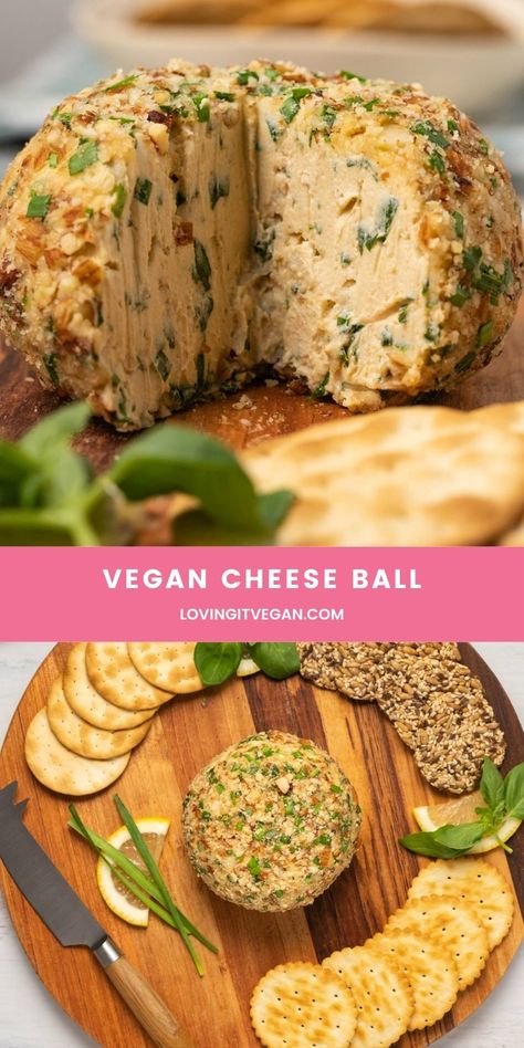 Vegan Cheese Ball, Vegan Cheese Boards, Best Vegan Cheese, Vegan Cheese Recipes, Vegan Party Food, Crocheted Blankets, Vegan Cheddar, Vegan Appetizers, Cheese Ball