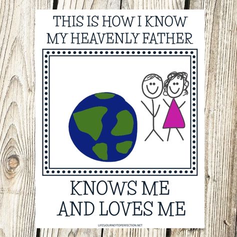 2018 Primary Sharing Time Ideas for January Week 1: God is my Heavenly Father. He knows and loves me. God The Father Craft For Kids, Sharing Time Ideas, Lds Crafts, Crafts Printable, Lds Lessons, Activity Day Girls, Bible Stories For Kids, Primary Activities, Our Father In Heaven