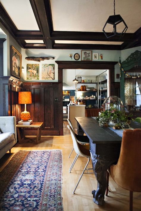 Looking through the dining room towards the kitchen. Benjamin Moore Aura Matte finish "Palladian Blue" in the dining room. Aesthetic Apartments, Palladian Blue, Furniture Apartment, Girly Apartments, Style Apartment, Rooms Decor, Slow Design, Interior Vintage, Apartment Organization