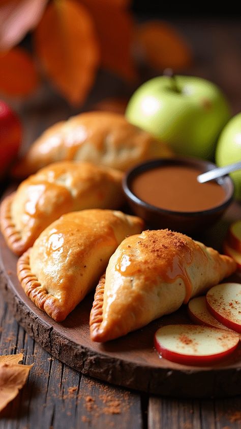 Caramel Apple Empanadas Carmel Apple Hand Pies Recipe, Apple Pie Empanadas Easy, Apple Empanadas Recipe Easy, Easy Apple Empanadas, Empanada Dessert, Apple Pie Empanadas, Filling For Empanadas, Caramel Apple Empanadas, Dessert Empanadas