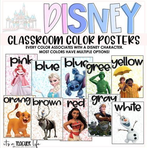 Disney Pixar Classroom Theme, Disney Prek Classroom, Disney Princess Classroom Theme, Disney Theme Classroom Ideas, Disney School Theme, Disney Classroom Ideas, Disney Classroom Theme, Pixar Classroom, Disney Pastel