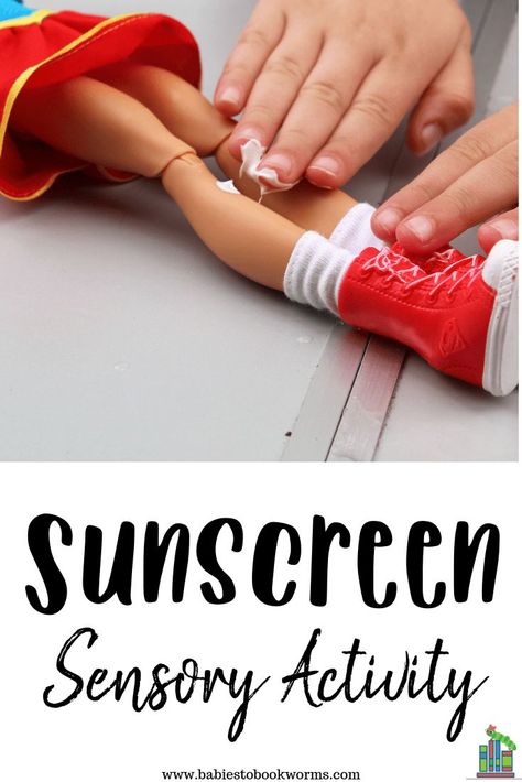 Teach kids about sun safety with this sunscreen sensory activity! #summerbooks #summeractivities #sunscreensensory #sunsafety #summeractivitiesforkids Sun Safety Activities For Preschoolers, Summer Safety Preschool, Health And Safety Activities Preschool, Water Safety Activities Preschool, Safety Activities For Kindergarten, Pool Safety For Kids, Summer Safety Activities, Sun Safety Activities, Water Safety Activities