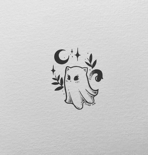 Rachael on Instagram: "Little ghost cat 🐈‍⬛ • • • #kitty #halloween #ghost #ghostie #ink #inkwork #inkdrawing #pen #penwork #pendrawing #illustration #illustrationartists #pigmamicron #art #handdrawn #handsketch #lafayette #louisiana" Ghost Cat Tattoo, Salem Tattoo, Crisp Ink, Hedge Hog, Ghost Tattoo, Lafayette Louisiana, Witch Tattoo, Doodle Tattoo, Cute Little Tattoos