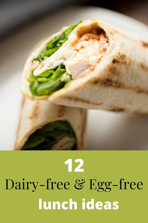 Soy Wheat Dairy Egg Free Recipes, Easy Dairy Free Lunch Ideas For Work, Dairy And Egg Free Recipes Dinner, Diary And Egg Free Recipes, Egg Free Dairy Free Nut Free Recipes, Egg Free Lunch Ideas, Dairy And Egg Free Snacks, No Egg Or Dairy Recipes, Milk Free Recipes Dinner