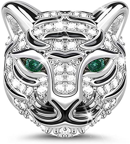 GNOCE Animals head Charms 925 Sterling Silver Bead Charm fit All Bracelets Necklaces Gifts for Pet Lovers (2Wolf): Amazon.co.uk: Jewellery Panda Charm, Tiger Jewelry, Lion Charm, Boys Necklace, Tiger Logo, Jewelry Design Drawing, Jewelry Drawing, Beautiful Diamond Rings, Head Jewelry