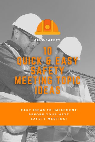 10 Quick and Easy Safety Meeting Topic Ideas Safety Moment Ideas, Safety Moment Topics, Safety Talk Topics, Workplace Safety Tips, Safety Talk, Safety Topics, Office Safety, Safety Meeting, Employee Safety