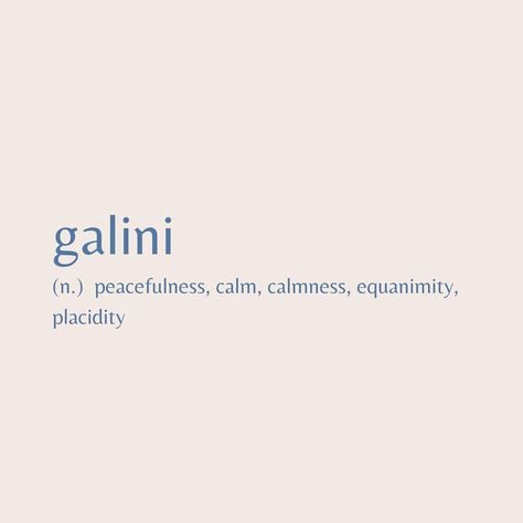 Unique Aesthetic Words, Words Unique Meaning, Sea Calm Quotes, Unique Words With Deep Meaning Greek, Unique Greek Words, Be Calm Tattoo, Aesthetic Brand Name Ideas, Greek Words With Meaning, Words That Mean Peace