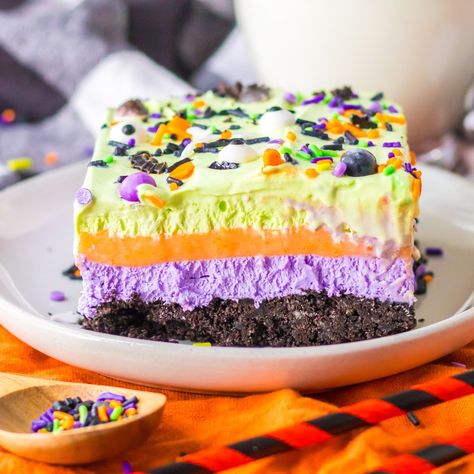 Halloween Lush Bake Halloween, Lush Dessert, Lush Cake, Chocolate Graham Cracker Crust, Lush Recipes, Super Easy Desserts, Fudge Pie, Pumpkin Sugar Cookies, Homemade Pudding