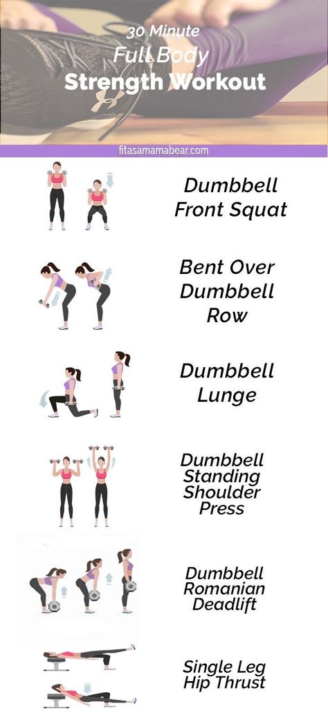 Full body strength workout for moms, dumbbells, fitness, strength, training, exercise, tone, define, heavy lifting Workout For Moms, Dumbbell Only Workout, Body Strength Workout, Full Body Strength Workout, Strength Training Guide, Full Body Dumbbell Workout, Strength Training For Beginners, Dumbell Workout, Training Ideas