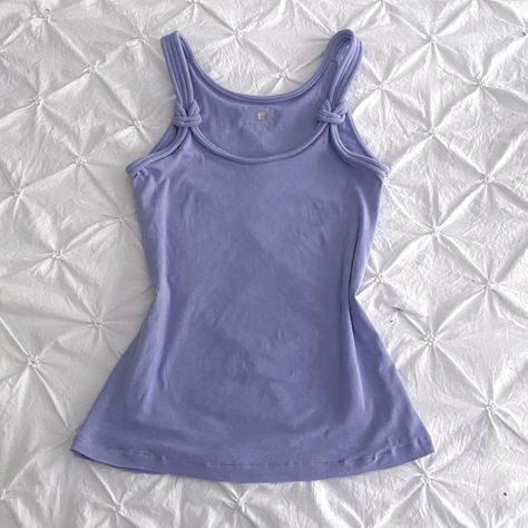 Knot Lilac Tank Top 
A light violet purple tank top... - Depop Tank Top Aesthetic, Top Aesthetic, Tøp Aesthetic, Light Violet, Purple Tank Top, Purple Tank, Violet Purple, Banana Republic, Lilac