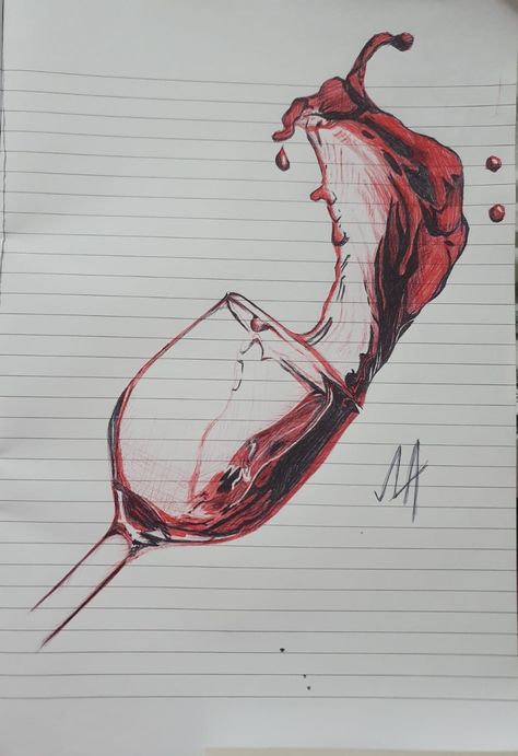 Glass Bottles Sketch, Wine Glass Spilling Drawing, Drink Sketch Drawings, Wine Spilling Drawing, Spilled Wine Glass Drawing, Wine Drawing Reference, Bottle Spilling Drawing, Wine Drawing Sketches, Potion Reference