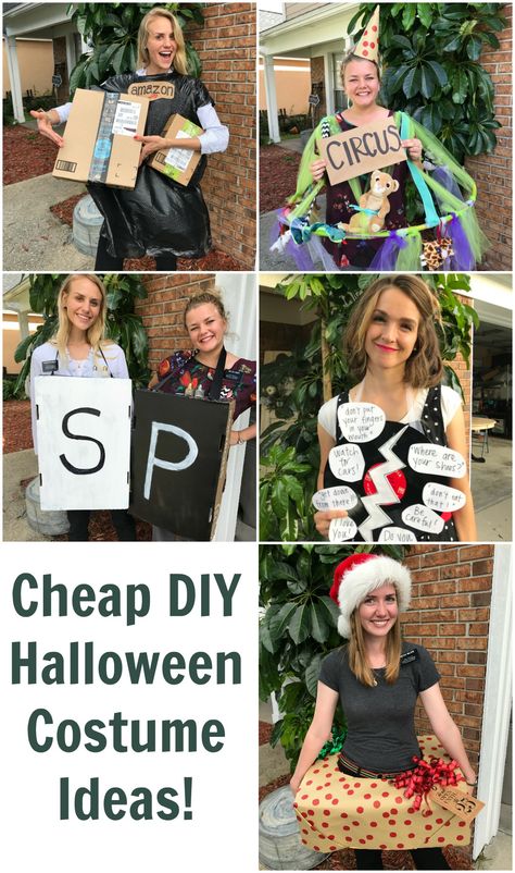 Cheap DIY Halloween costume ideas that are super quick, easy, and very inexpensive to make! Abducted Costume, Trending Costumes, Cheap Halloween Costumes Diy, Inexpensive Halloween Costumes, Easy Homemade Halloween Costumes, Easy Last Minute Costumes, Cheap Halloween Diy, Bonnie Und Clyde, Easy College Halloween Costumes