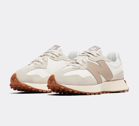 New Balance Womens 327 Trainer | White / Driftwood / Gum | Footasylum New Balance Womens, Platform Trainers, Black Trainers, Trainers Black, Trainer Sneakers, Vintage Aesthetic, Trainers Women, Adidas Originals, New Balance