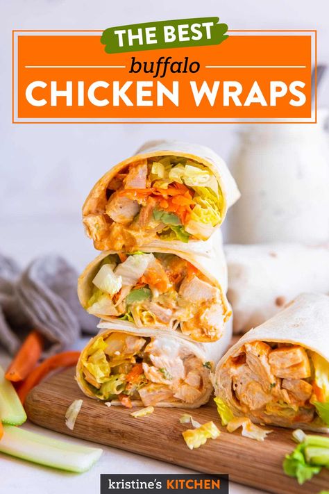 Homemade Buffalo Chicken, Buffalo Chicken Wrap Recipe, Easy Chicken Wrap, Buffalo Chicken Wrap, Chicken Wrap Recipe, Beginners Recipes, Wraps Recipes Easy, Spicy Buffalo Chicken, Easy Buffalo Chicken