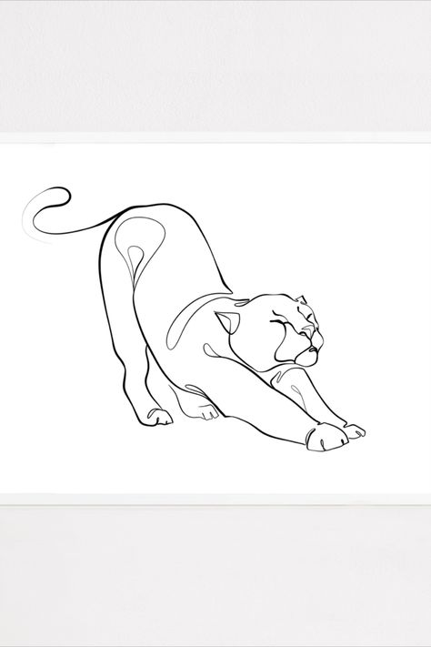 Leopard Minimalist Tattoo, Leopard Line Art, Panther Sketch, Stretch Pose, Angels Tattoo, Leopard Drawing, Black Panther Tattoo, Minimalistic Tattoos, Panther Tattoo