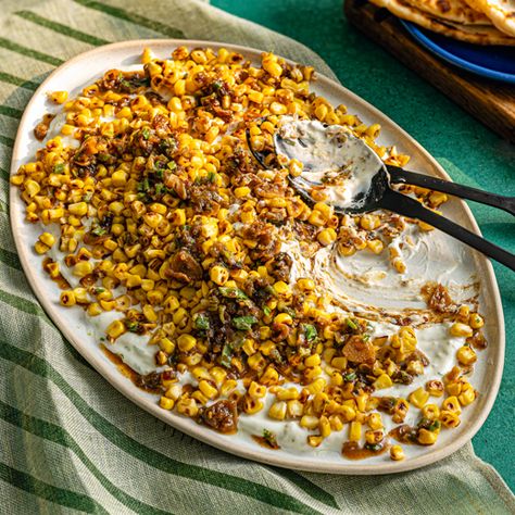 Charred Corn, Anna Jones, Crispy Garlic, Lime Recipes, Vegan Shopping, Healthier Recipes, Crushed Garlic, Meal Deal, Lime Zest