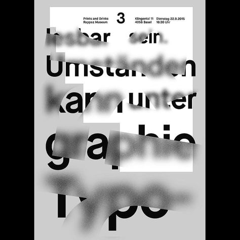 Design, Vis Art & Typography on Instagram: “Prints & Drinks 3 Design: Berger und Co. @berger.and.co  Held at the Rappaz Museum Basel, Prints & Drinks 3 brought together 21 Swiss…” 타이포그래피 포스터 디자인, Typography Poster Design, Typographic Poster, Design Movements, Poster Layout, Type Posters, Typography Inspiration, Design Graphique, Typography Poster