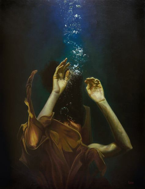 Underwater Images, Breathing Underwater, Underwater Painting, Underwater Art, Under Water, Ap Art, Traditional Paintings, Water Painting, Underwater Photography