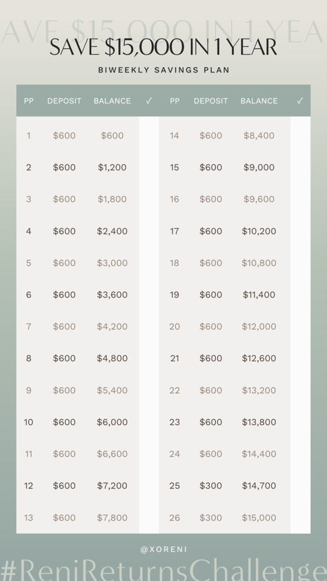 Savings Plan Biweekly, Year Savings Plan, Biweekly Savings Plan, Weekly Savings Plan, Biweekly Saving, 52 Week Money Saving Challenge, Savings Plans, Saving Money Chart, Money Chart