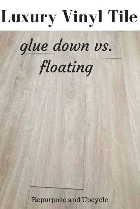 Luxury Vinyl Tile; floating vs. glue down Glue Down Vinyl Plank Flooring, Floating Vinyl Flooring, Slate Floors, Upcycle Home, Flooring Designs, Basement Living, Hard Water Stain Remover, Vinyl Floors, Luxury Vinyl Tile Flooring