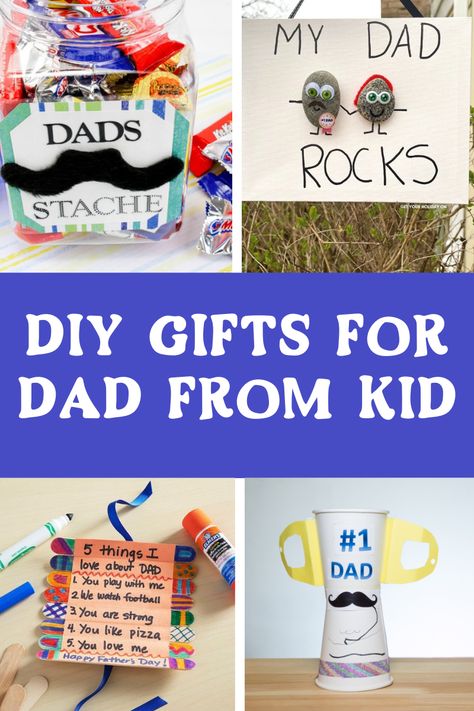 My children love making their dad homemade gifts. I love ordering his gifts online, but I think the meaning behind homemade fathers day craft ideas is priceless. Find DIY gifts for Dad from kid this Father's day. Dad Birthday Craft, Diy Christmas Gifts For Dad, Gifts For Dad From Kids, Diy Birthday Gifts For Dad, Homemade Gifts For Dad, Valentine Gift For Dad, Kid Diy, Dad Crafts, Birthday Presents For Dad