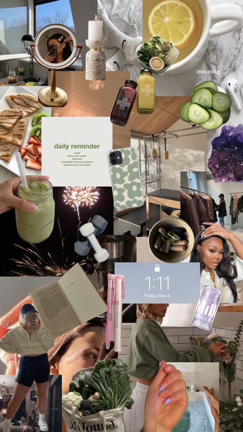 Aesthetic Gym Wallpaper, Selfcare Challenge, Healthy Era, Vision Collage, Aesthetic Vision Board, Vision Board Collage, Gym Wallpaper, Wallpaper Estetika, Wallpaper Macbook