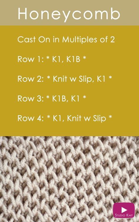 How to Knit the Honeycomb Brioche Stitch with Easy Free Knitting Pattern Video Tutorial with Studio Knit via @StudioKnit Diy Tricotin, Hantverk Diy, Honeycomb Stitch, Brioche Knitting, Brioche Stitch, Studio Knit, Knitting Instructions, How To Purl Knit, How To Knit