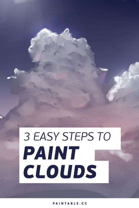 Big Sky Paintings, Painting Clouds On Walls, How To Paint Clouds On A Wall, Paintings Of Clouds, How To Paint A Sky, How To Paint Clouds Acrylic, Painting Clouds Tutorial, Painting Clouds Acrylic, Cloud Shading