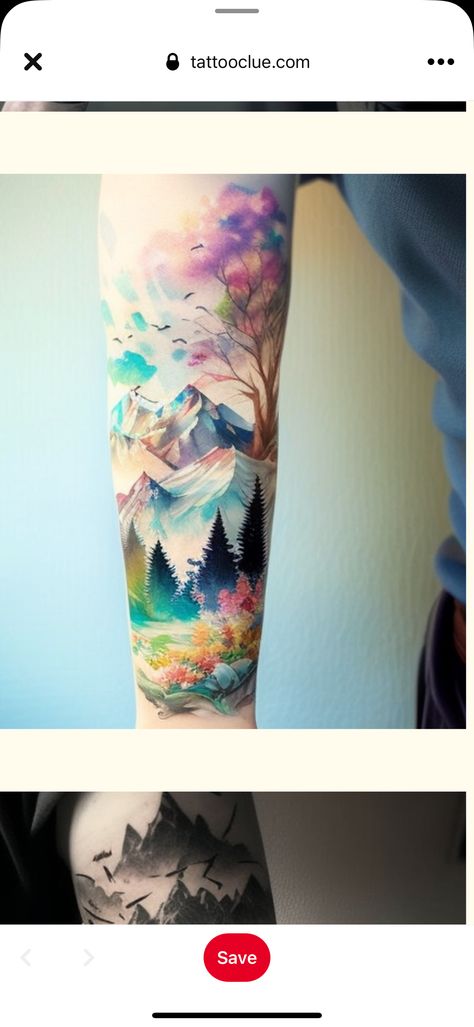 Watercolor Arm Sleeve Tattoo, Mens Watercolor Tattoo, Geometric Watercolor Tattoo, Small Watercolor Tattoo, Watercolour Tattoo, Watercolour Tattoos, Funky Hair, Tattoo Zeichnungen, Ship Tattoo