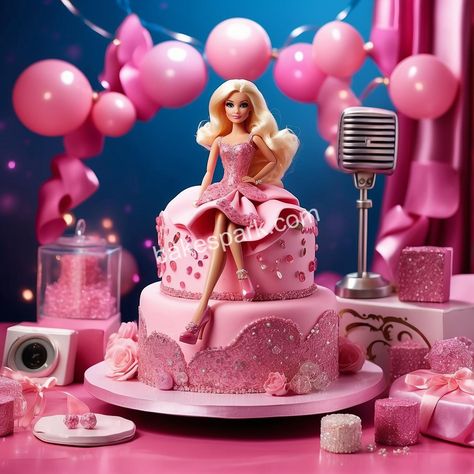 Barbie Cakes That Are Every Little Fashionista’s Dream - BakeSpark Easy Barbie Cake, Simple Barbie Cake, Barbie Birthday Cakes For Kids, Barbie Birthday Cake Ideas, Barbie Themed Birthday Cake, Barbie Cake Design, Barbie Cake Ideas, Barbie Cake Birthday, Birthday Cake Barbie