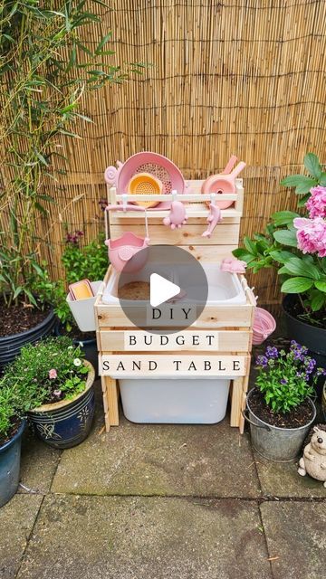 Jess Townsend on Instagram: "DIY BUDGET SAND TABLE // 🏖💦☀️
GUYS! This might be the best hack EVER, and the best part is that this can literally be anything you want it to be. Gracie is loving sand at the moment, and we plan on getting her a sandpit for her birthday, but for now, I thought I would make her a sand table! 

All the items used to create this sand table were from @ikeauk and cost £39! I then added our sand and water toys, which are the @scrunchkidsuk and @inspiremyplay toys from @isaacs_treasures . You can use PLAYDAYSWITHJESS10 for 10% off! 

💦 Let me know in the comments below if you would like me to send you a step by step instruction sheet on how to create this play table at home

☀️Let me know what you think of this hack, and please tag a friend who would love this idea Sand Table Ideas, Diy Sand Box For Kids, Inside Playhouse Ideas, Sand Play Ideas, Diy Water Table, Diy Sand Table, Kids Water Table, Fun Experiments For Kids, Pallet Kids