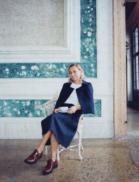 How Miuccia Prada Sees the World for Vogue’s March Cover | Vogue Miuccia Prada, Stef Mitchell, Casting Models, Silk Coat, Respect Women, Best Flats, March 2024, Vogue Magazine, Global Brands