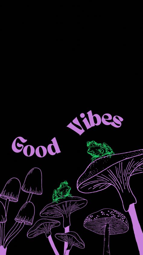 Edgy Green Wallpaper, Dark Mushroom Aesthetic Wallpaper, Purple Frog Aesthetic, Purple And Green Wallpaper Aesthetic, Purple And Green Wallpaper Iphone, Mushroom Wallpaper Aesthetic Iphone, Purple Mushroom Wallpaper, Purple And Green Aesthetic Wallpaper, Purple Vibe Wallpaper