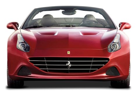 Car Top View, Car Front View, Ferrari California T, Car Png, Car Ferrari, Red Sports Car, Car Backgrounds, Ferrari California, Bugatti Cars