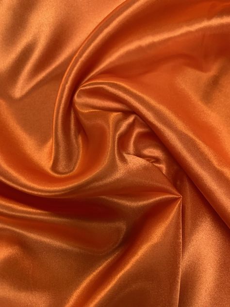 Parfum Chanel, Charmeuse Fabric, Orange Satin, Chair Sashes, Orange Aesthetic, Burnt Orange Color, Burlap Fabric, Luxury Aesthetic, Orange Fabric