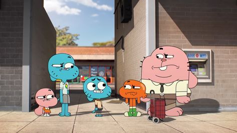 The Amazing World of Gumball - Cartoon Network Gumball Darwin Anais, Watterson Family, Adventures Of Gumball, Bg Reference, Gumball Cartoon, Gumball Darwin, Amazing World Of Gumball, World Of Gumball, The Amazing World Of Gumball