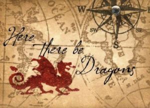 Here There Be Dragons, Sea Map, Fairytale Creatures, Man Proposing, Here Be Dragons, Legends And Myths, Water Dragon, Dragon Pictures, Foundation Piecing