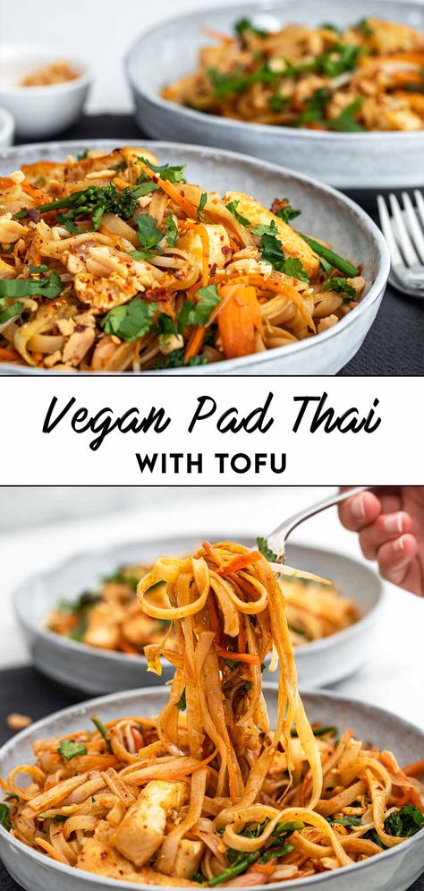 Vegan Pad Thai Sauce, Pad Thai With Tofu, Vegan Fish Sauce, Homemade Pad Thai, Vegetarian Pad Thai, Ms Diet, Vegan Pad Thai, Vegan Recepies, Vegan Asian Recipes