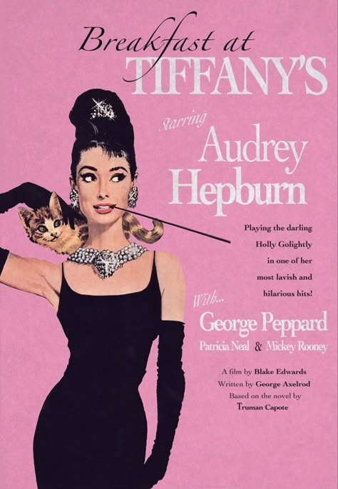 Breakfast At Tiffany's, Audrey Hepburn, A Woman, Twitter, Pink, Black