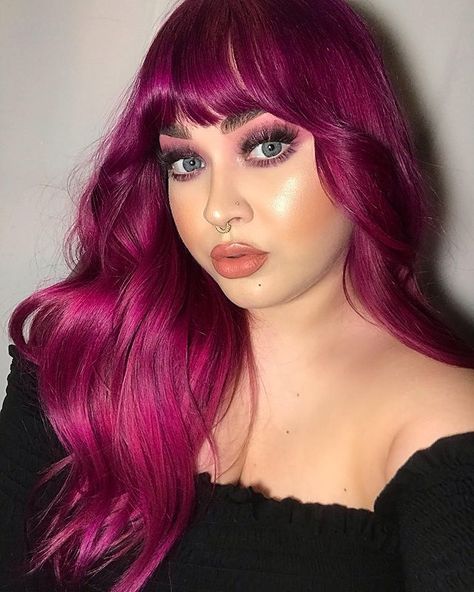 Pinkish Purple Hair, Magenta Hair Color, Magenta Hair Colors, Bob Hairstyles 2018, Cute Personality, Magenta Hair, Arctic Fox Hair Color, Colors Shades, Hair Color Shades