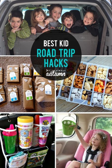 Hacks For Road Trips, Funday Ideas, Trips For Kids, Ways To Stay Organized, Road Trip Bingo, Trip Hacks, Road Trip Food, Road Trip Activities, Best Hacks