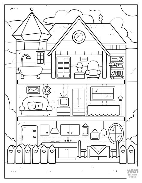 Aesthetic Coloring Pages (Free Printable PDFs Coloring Pages For Adults Aesthetic, Aesthetic Dollhouse, Interior Design Coloring Pages, Aesthetic Coloring Pages Free Printable, Aesthetic Coloring Sheets, Simple Coloring Pages Aesthetic, Cute Coloring Pages Aesthetic, Home Coloring Pages, Free Printable Coloring Book