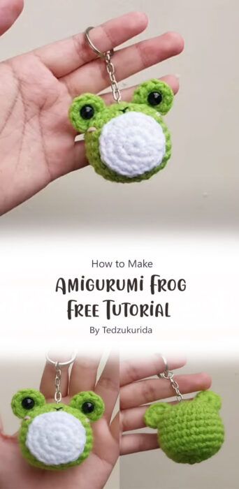 Amigurumi Frog Keychain Free Crochet Pattern & Tutorial Ideas - Carolinamontoni.com Crochet Keyring Free Pattern Amigurumi, Quick Crochet Keychain Free Pattern, Free Keychain Crochet Patterns, Keychain Patterns Free, Crochet Frog Tutorial, Crochet Keychains Patterns Free, Mini Crochet Keychain, Free Crochet Keychain Patterns, Keychain Crochet Ideas