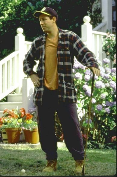 Adam Sandler ~ Happy Gilmore (1996) ~ Movie Photos #amusementphile Adam Sandler Happy Gilmore, Adam Sandler Outfits, Gilmore Outfits, Outfits Sweatpants, Adam Sandler Movies, Dad Outfits, Happy Gilmore, Spirit Week Outfits, Homecoming Week