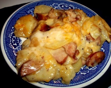 Creamy Scalloped Potatoes & Kielbasa -My Way Recipe Scalloped Potatoes And Kielbasa, Potatoes And Kielbasa, Potatoes Kielbasa, Loose Meat, Creamy Scalloped Potatoes, Kielbasa Recipes, Scalloped Potatoes, Kielbasa, Smoked Sausage