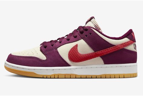 The skate-focused charitable organisation and the Swoosh have come together for a unique SB Dunk Low. Find the release date here! Tenis Nike Sb, Nyjah Huston, Burgundy Heels, Carnaby Street, Stefan Janoski, Nike Sb Dunk Low, Sb Dunk Low, Nike Sb Dunks Low, Nike Sb Dunk